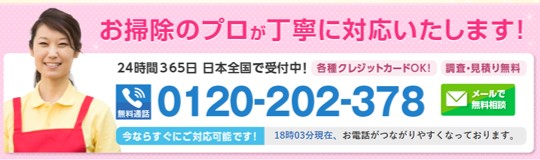 ハウスクリーニング110番の電話