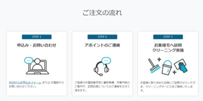 ヤマダ電機のハウスクリーニングの注文の流れ