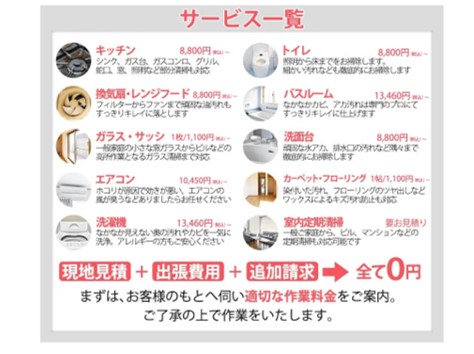 お掃除マスターのサービス内容