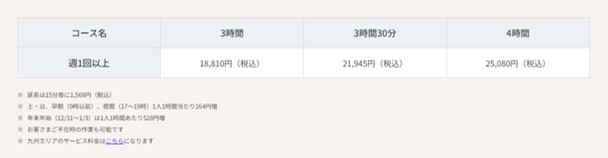 ミニメイドサービスのエグゼクティブサービス