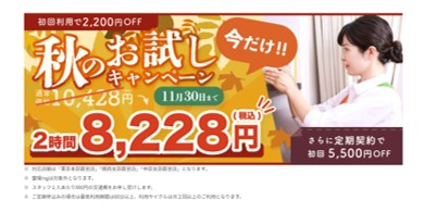 ミニメイドサービスのキャンペーン