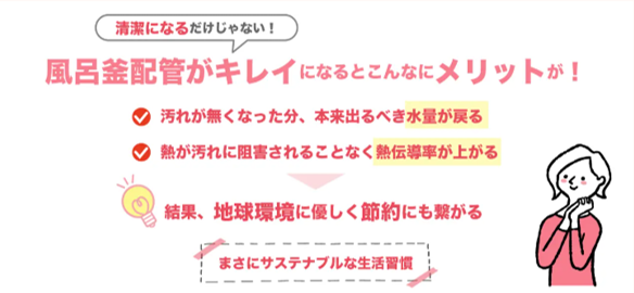風呂釜洗浄のメリット