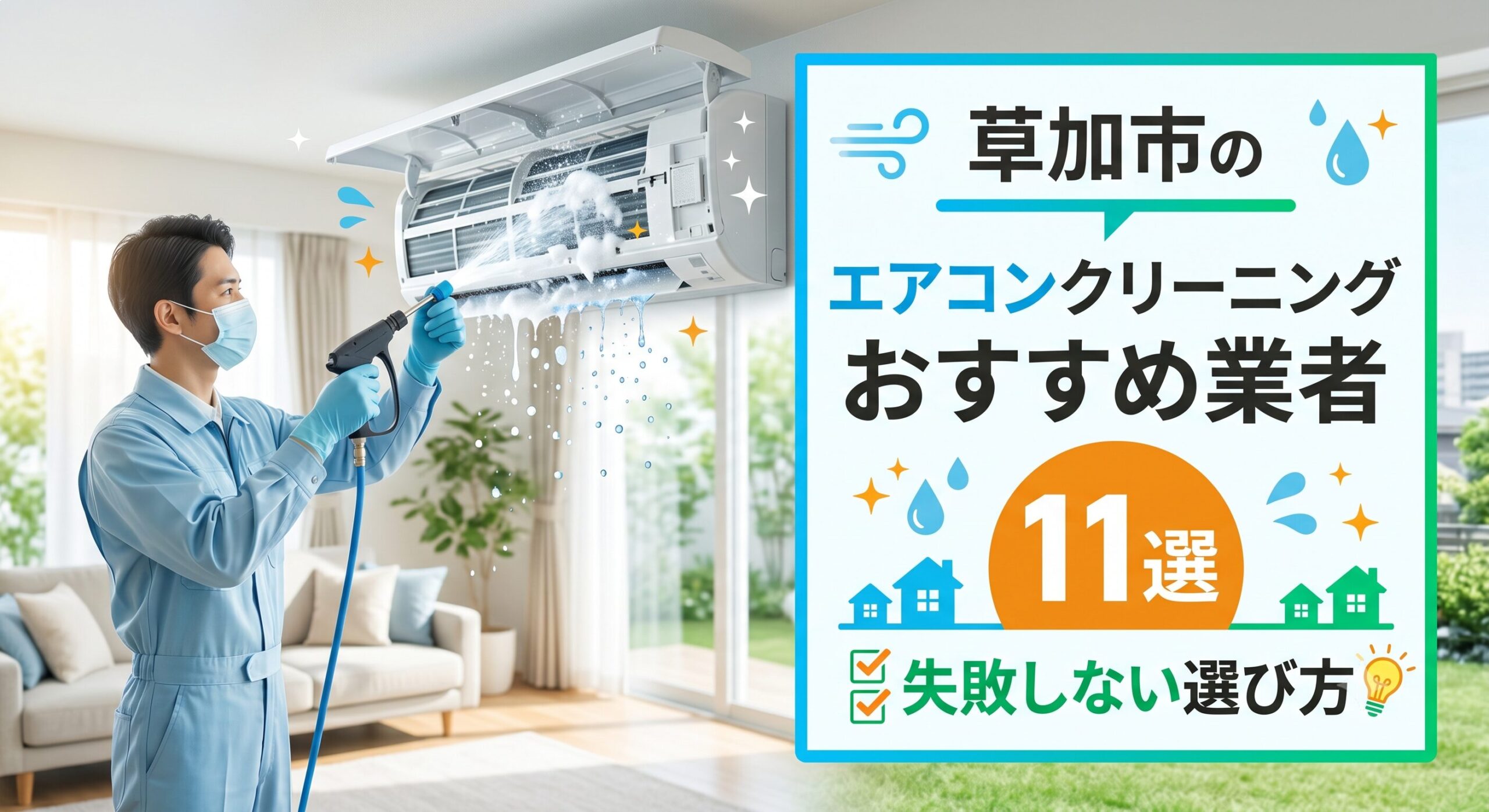 草加市のエアコンクリーニングおすすめ業者